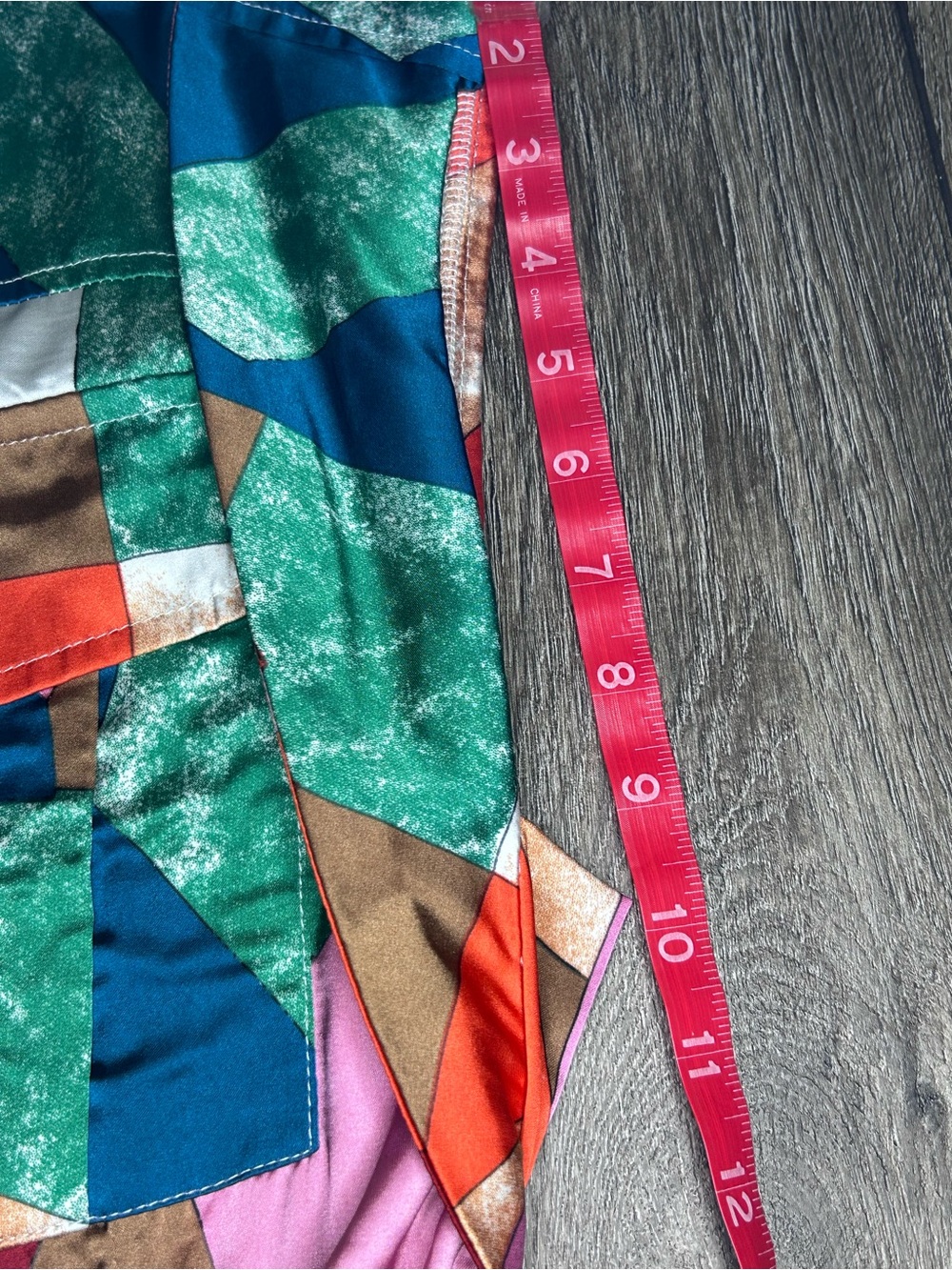 Colorful Abstract Print Wide Leg Jumpsuit Belted Resort Vacation M - Picture 11 of 16